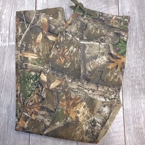 Realtree Pants Mens XXL 2XL Edge Camo Cargo Military Adjustable Waist Tapered